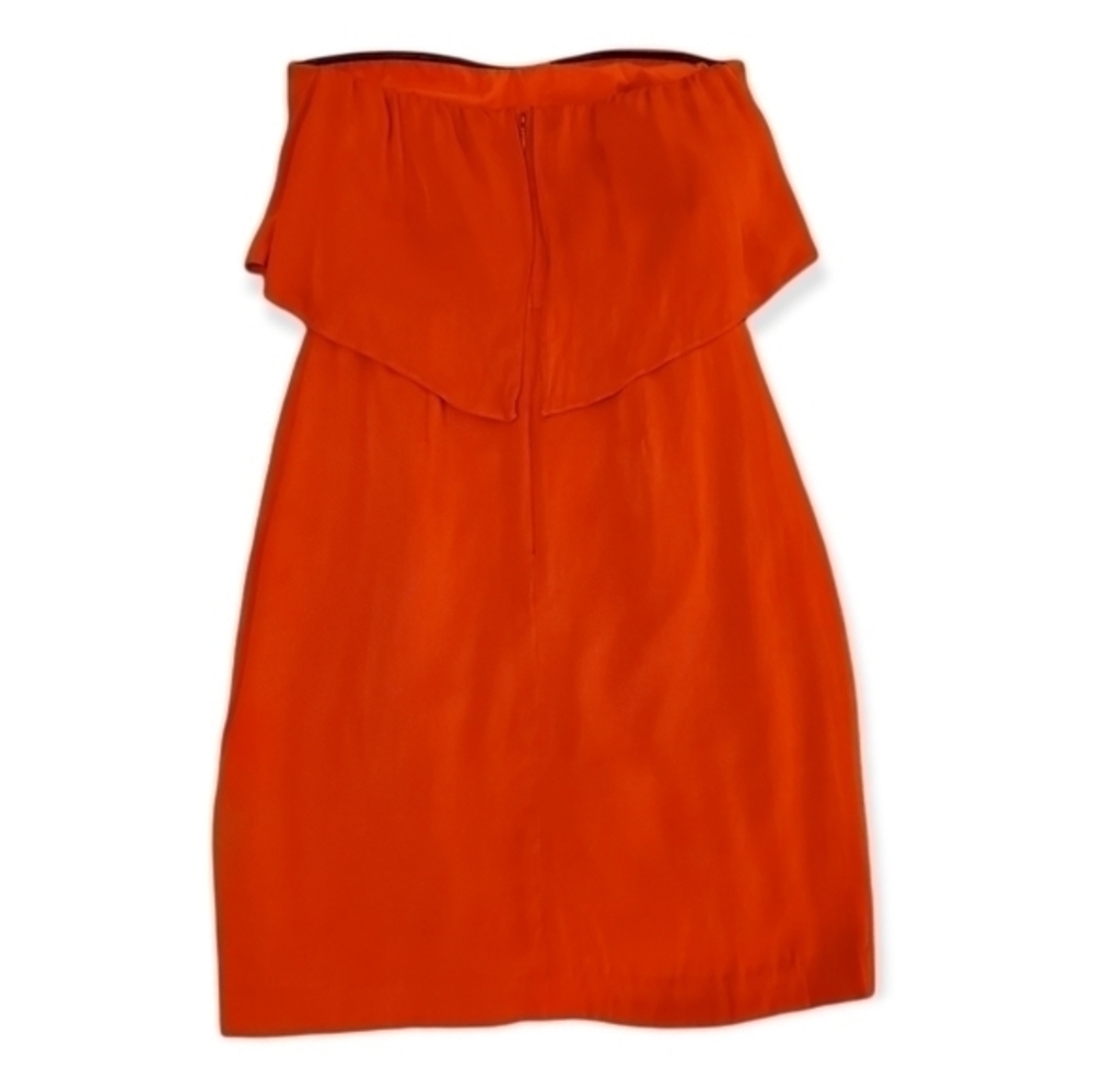 Dolce Vita Red Orange Strapless Silk Blend Dress - Picture 2 of 12